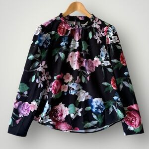 Alex Marie Floral Blouse - Black, Pink, Blue